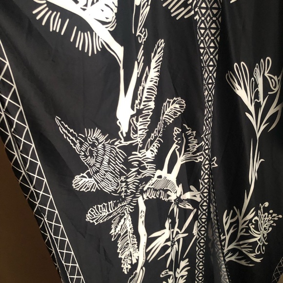 Bsubseach Women Black Print Half Sleeve Beach Kaftan Dress - Picture 4 of 6